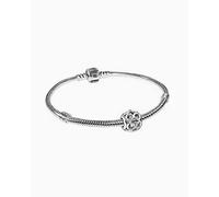 Pandora Moments Schlangen-Gliederarmband + Offen gearbeitetes Unendlichkeits-Charm aus Sterling-Silber im Geschenkset, Gr. 18cm, SET 590702HV-18+791872