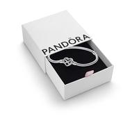 Pandora 592645C01-18 Schlangen-Armband - Unendlichkeits-Herzverschluss- 18 cm - Sterling Silber
