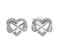 Pandora 292667C01 Funkelnde Unendlichkeits-Herz Ohrstecker - Sterling Silber