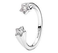 PANDORA Moments Sternschnuppen Offener Ring aus Sterling Silber mit Zirkonia, Größe: 48, 193582C01-48