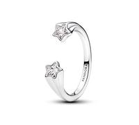 PANDORA Moments Sternschnuppen Offener Ring aus Sterling Silber mit Zirkonia, Größe: 54, 193582C01-54