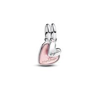 PANDORA Moments Teilbarer Mutter & Tochter Charm-Anhänger aus Sterling Silber, Kompatibel Me und Moments Armbändern, 793766C01