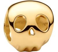 PANDORA Moments Totenkopf Mini-Charm mit 14k vergoldete Metalllegierung, Kompatibel Moments, 764518C00