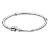 PANDORA Moments Verspieltes Zylinder-Verschluss Schlangen-Gliederarmband aus Sterling Silber, Kompatibel Moments, Größe: 20, 594596C00-20