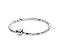 PANDORA Moments Verspieltes Zylinder-Verschluss Schlangen-Gliederarmband aus Sterling Silber, Kompatibel Moments, Größe: 16, 594593C00-16