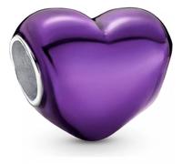 Pandora Heart sterling silver charm with transparent purple enamel 793337C01