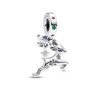 PANDORA Moments Weihnachtszauber Rentier Charm-Anhänger aus Sterling Silber mit künstlichen Kristallen, Kompatibel Moments Armbändern, 792826C01
