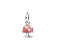 PANDORA Charm-Anhänger Im Dunkeln leuchtender Pilz, 925 Sterling Silber Pilz Charm mit Emaille und Cubic Zirkonia, Glow in the Dark Anhänger Moments/ME Armband, 794376C01