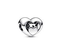 Pandora Offen gearbeitetes Herz & Schrift Charm aus Sterling Silber, aus der Pandora Moments Collection, 792512C00