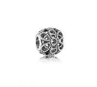 Pandora Offen gearbeitetes Metallperlen-Blüten Charm Sterling Silber 11 x 11 x 9,9 mm (T/H/B)