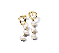 Pandora 263263C01 Damen-Ohrhänger Süßwasser-Zuchtperlen Goldfarben