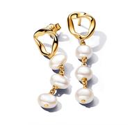 Pandora 263263C01 Damen-Ohrhänger Süßwasser-Zuchtperlen Goldfarben