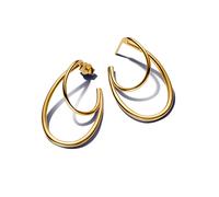 Pandora ESSENCE 263870C00 - organisch geformte Doppelring-Ohrringe - Gelbgold Vergoldung