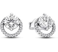 Pandora Damen-Ohrstecker 291248C01 Silber Funkelnder runder Heiligenschein