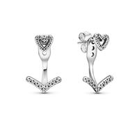 Pandora Ohrringe - 299280C01 - Herz Sterling Silber Ohrstecker - Zirkonia