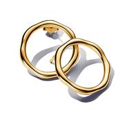 Pandora ESSENCE 263265C00 organisch Geformte Kreis Ohrringe - Gelbgold verg.