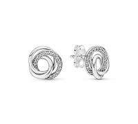 Pandora Schmuck - Encircled sterling silver stud earrings with clear cubic zirconia