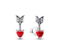 Pandora Damen-Ohrringe Pfeil und Muranoglasherz Silber Ohrstecker 293668C01