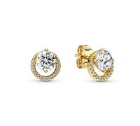 Pandora Ohrstecker 261248C01 Sparkling Round Halo 14k metall vergoldet