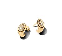 Pandora Essence Organisch Geformte Steinbesetzte Ohrstecker mit 14K vergoldeter Metalllegierung und Zirkonia, 264661C01