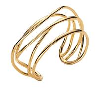 Pandora ESSENCE 563867C00-2 - organisch geformter Draht Armreifen - Gelbgold Vergoldung - 17,50 cm