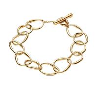 PANDORA Organisch Geformtes Gliederarmband mit 14 Karat Vergoldung, aus der Essence Kollektion, Länge: 22 cm, 563864C00-3