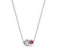 Pandora 393632C01-45 Damen-Collier Silber Halo Herzen Halskette