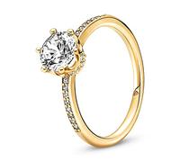 Pandora Passions Ring Krone, 14-karätig vergoldet, mit klarem Cubic Zirkonia