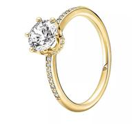 Pandora Ring für Damen 168289C01 Funkelnde Krone goldfarben Größe 58/18,5