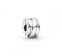 PANDORA Polierte Bänder Clip Charm in Sterling-Silber Moments Collection