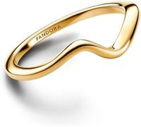 Pandora 163095C00-60 - poliert - Welle Ring - Gelbgold verg. - Gr. 60
