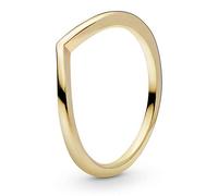 PANDORA Polierter Wishbone-Ring aus 14 Karat vergoldeter Metalllegierung mit in der Größe 48, 168742C00-62