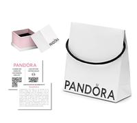 PANDORA Premium umweltfreundliches Verpackungsset (Tasche, Schmuckschatulle und Echtheitszertifikat), Weiß, Schwarz, 1 Stück (Packung mit 1), Modern