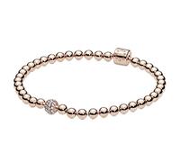 Pandora Purely Pandora Armband mit Perlen und Pavé, 14-karätig Roségold-vergoldet, mit Cubic Zirkonia