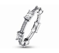 PANDORA Timeless Rechteckige Steine Funkelnder Pavé-Ring in Sterling-Silber mit Cubic Zirkonia Timeless Collection, Größe 56, 192397C01-56
