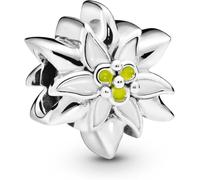 Pandora 798243ENMX - Edelweiß Sterling Silber Charm + Weiß & Gelb Emaille