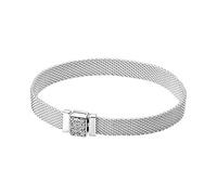 PANDORA Reflexions funkelnder Verschluss Armband in Silber, Sterling-Silber oxidiert und mit Cubic Zirkonia Steinen aus der Serie Timeless Collection, 20cm