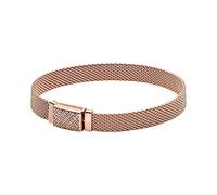 Pandora Reflexions Pavé-Armband mit langem Verschluss, 14-karätig Roségold-vergoldet, mit klarem Cubic Zirkonia