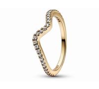 Pandora Ring 162539C01-60 - Funkelnder Wellenring - Gelbgold Vergoldung - Zirkonia - Gr. 60