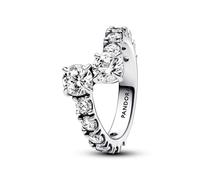 Pandora 193149C01 Damen-Silberring Funkelnde Überlappende Schiene 54/17.2