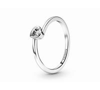 PANDORA Ring Klares Herz Silber 199267C02