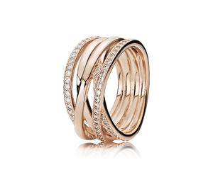Pandora Ring - Funkelnde Bänder - 180919CZ roségold