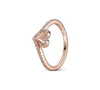 Pandora Ring "Glitzerndes Herz" rosé-vergoldet 189302C01
