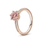 PANDORA Ring Rosé "Rosa funkelnde Krone" rosévergoldet Zirkonia 188289C01