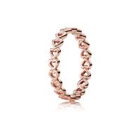 Pandora Ring - Rosegoldfarben Gereihte Herzen - 180177 roségold