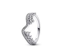Pandora Ring - Sparkling Asymmetric Wave - 192543C01 silber