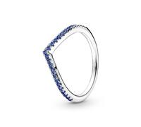 Pandora Schmuck 196316C02 Damenring Wish Funkelndes Blau Silber 54/17.2
