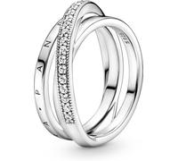 Pandora Ring 199057C01 Crossover Pave Triple Band Silber 925 17-19mm 18