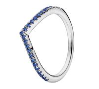 Pandora zeitloser Ring Sparkling Blue Ring - 196316C02-52 - Silber - Kristall - Gr. 52 - Blau