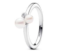 Pandora Moments Blühende Rose Verschluss Schlangen-Gliederarmband aus Sterling Silber, Kompatibel mit Pandora Moments, Größe:18, 593211C00-18